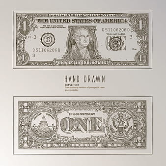 Us dollar hand drawn eps vector