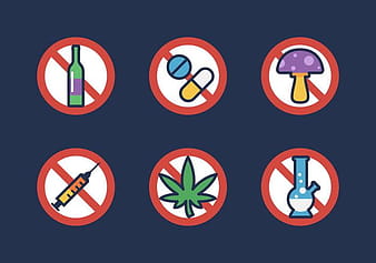 Vector No Drugs Icon