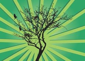 Vector Tree Background ai