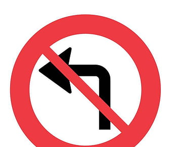no left turn eps vector