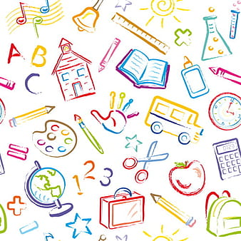 Different School Symbols mix vector  eps
