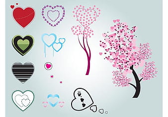 Vectores de corazón ai