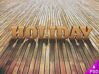 Holiday Text Style psd vector
