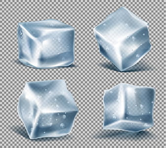 4 ice cube illustration vector eps