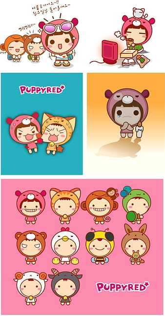 South Korea puppyred Doll ai vector