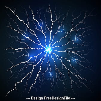 lightning from the center vector eps