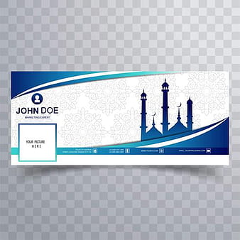 Elegant Ramadan Kareem facebook timeline cover eps vector