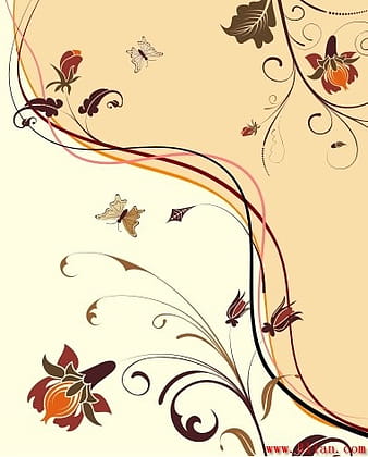 Large flower pattern vector cdr
