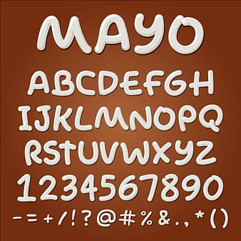 Milk alphabet with numbers and sign vector eps