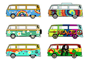 Free Hippie Bus Vector ai