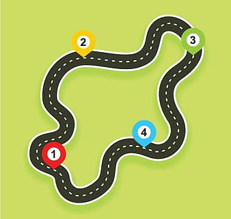 journey route eps ai vector