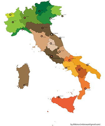 Italy Map Free ai vector