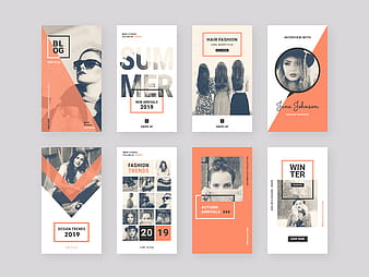 Fashion Instagram Story Template Vector Pack svg ai