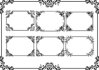 Marco decorativo floral vector vintage eps
