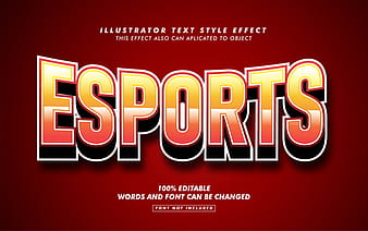 Esports illustrator text style effect vector eps