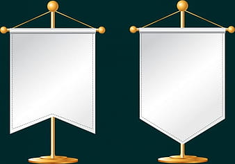 Pennant flags templates white blank design ai eps vector