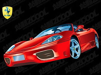 Ferrari F360 sports car ai vector