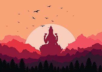 Lakshmi Sunset Free Vector eps svg