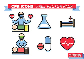 Cpr Icons Free Vector Pack ai eps