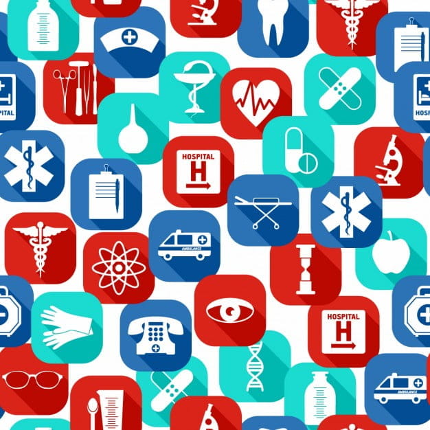 Medical elements pattern eps vector