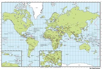 Free Vector World map with Capitals eps