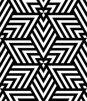 Geometry black with white seamless pattern vector  ai