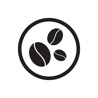 Black icon on white background coffee beans vector eps ai