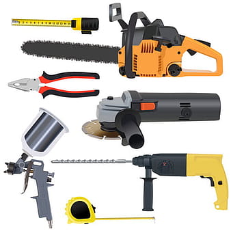 Various building tools elements vector set  eps