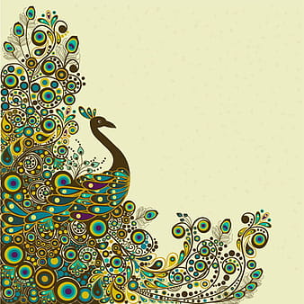 Peacock vintage styles background vector  ai eps