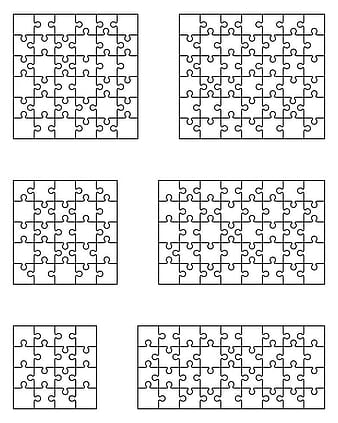 Blank puzzle templates vector material  eps