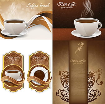 Coffee background eps vector