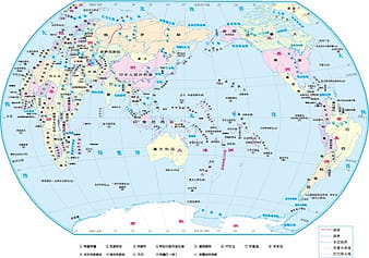 World map chinese version of the vector cdr