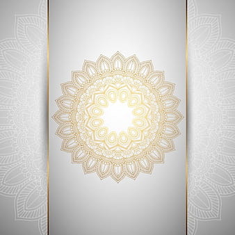 Fondo decorativo con diseño de mandala ornamental eps