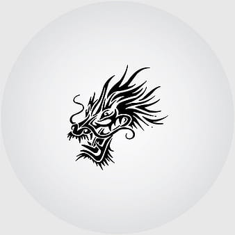 Vector de cabeza de dragón negro ai eps