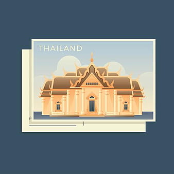 Postcards Of The World Thailand Vector ai svg eps