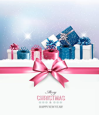 2016 new year with christmas gift cards vector  eps