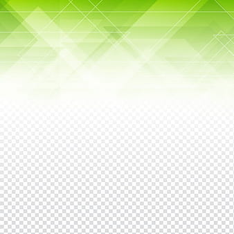 Formas abstractas poligonales verdes con un fondo transparente eps