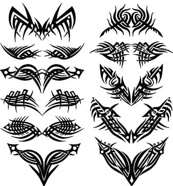 Vector de tatuaje de líneas tribales ai