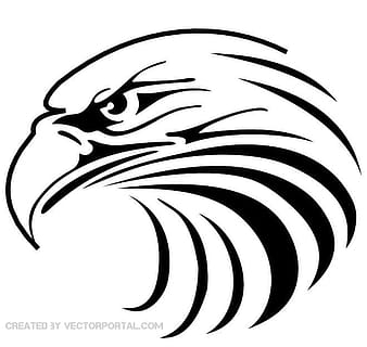 imagen vectorial de cabeza de águila eps