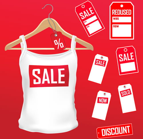 Different clothes elements vector eps