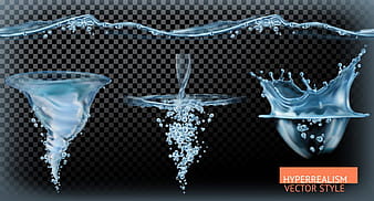 Water splash with transparency vector  eps