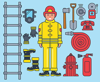 Firefighter svg eps vector