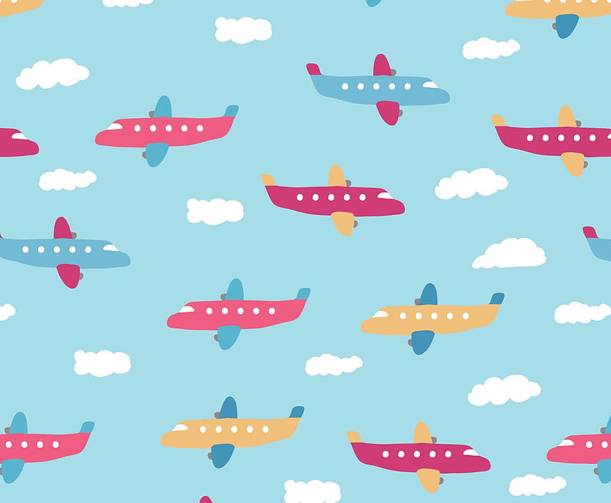 Planes Pattern ai vector