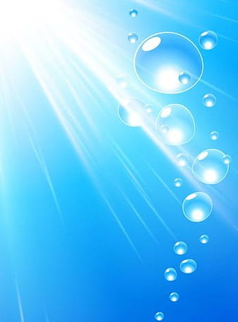 Water background with bubbles and sunlight vector  eps