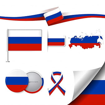Russia representative elements collection eps vector