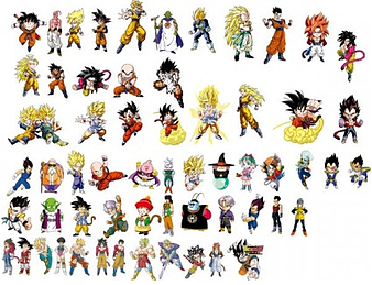 dragon ball character vector graphic ai