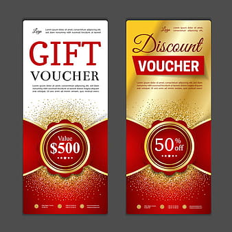 Gift voucher vertical card template vector  eps