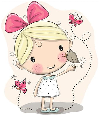 Cute cartoon girls design vector  eps
