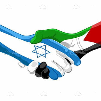 Peace between israel and palestine eps vector