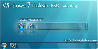 Windows 7 Taskbar .psd psd vector